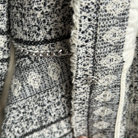 Rebecca Taylor Tweed Peplum Blazer with Chain Details - Picture 3 of 12